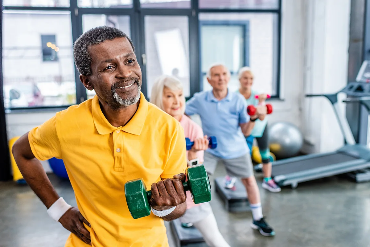 an exercise class